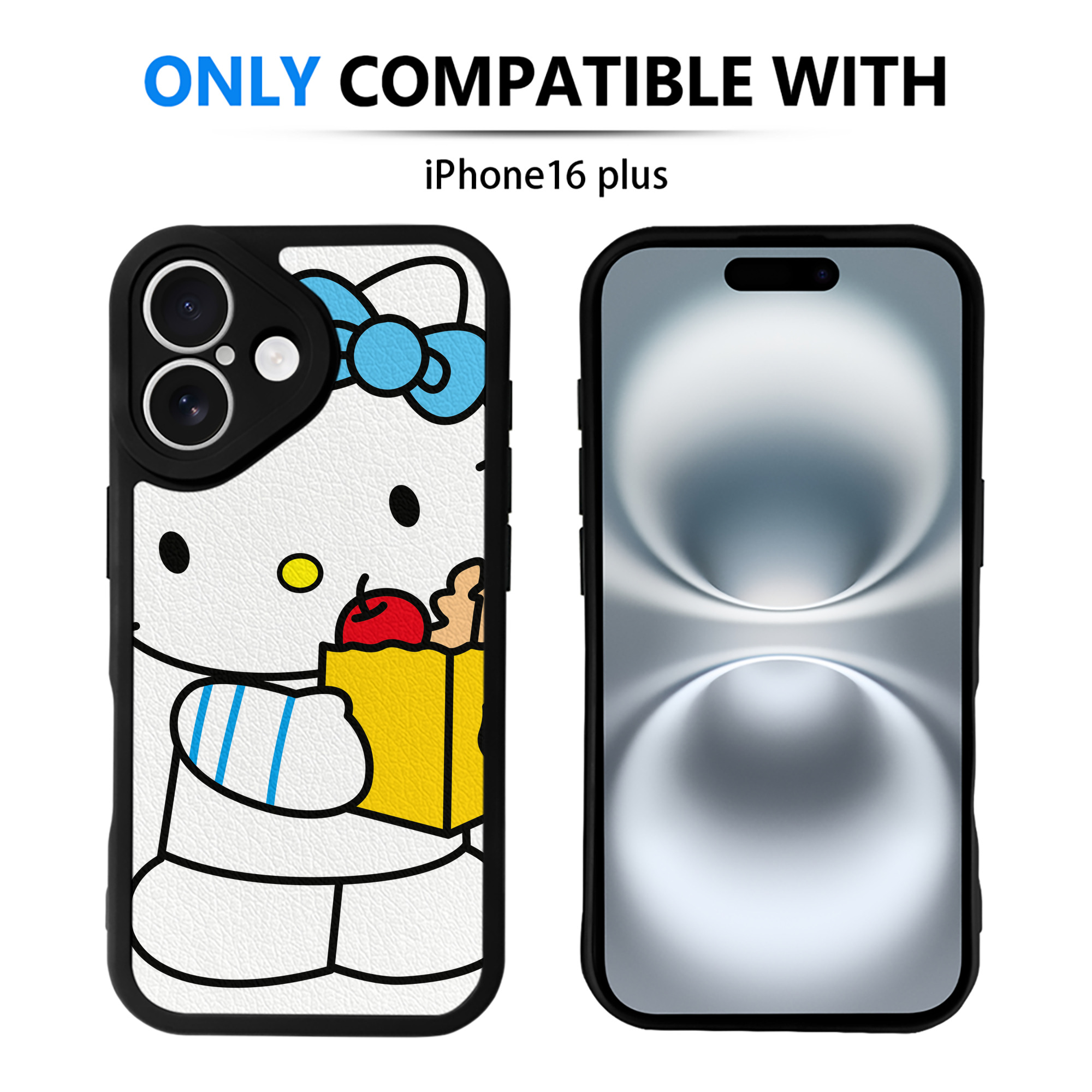 （画像用） Hello Kitty ハローキティ 【iPhone 16シリーズ対応】シリコンスマホケース（レザー調） 材質：シリコン